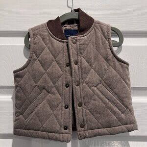 Janie and Jack Quilted Vest in Tan
